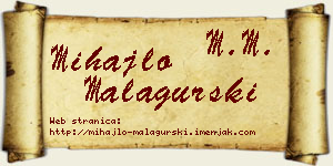 Mihajlo Malagurski vizit kartica